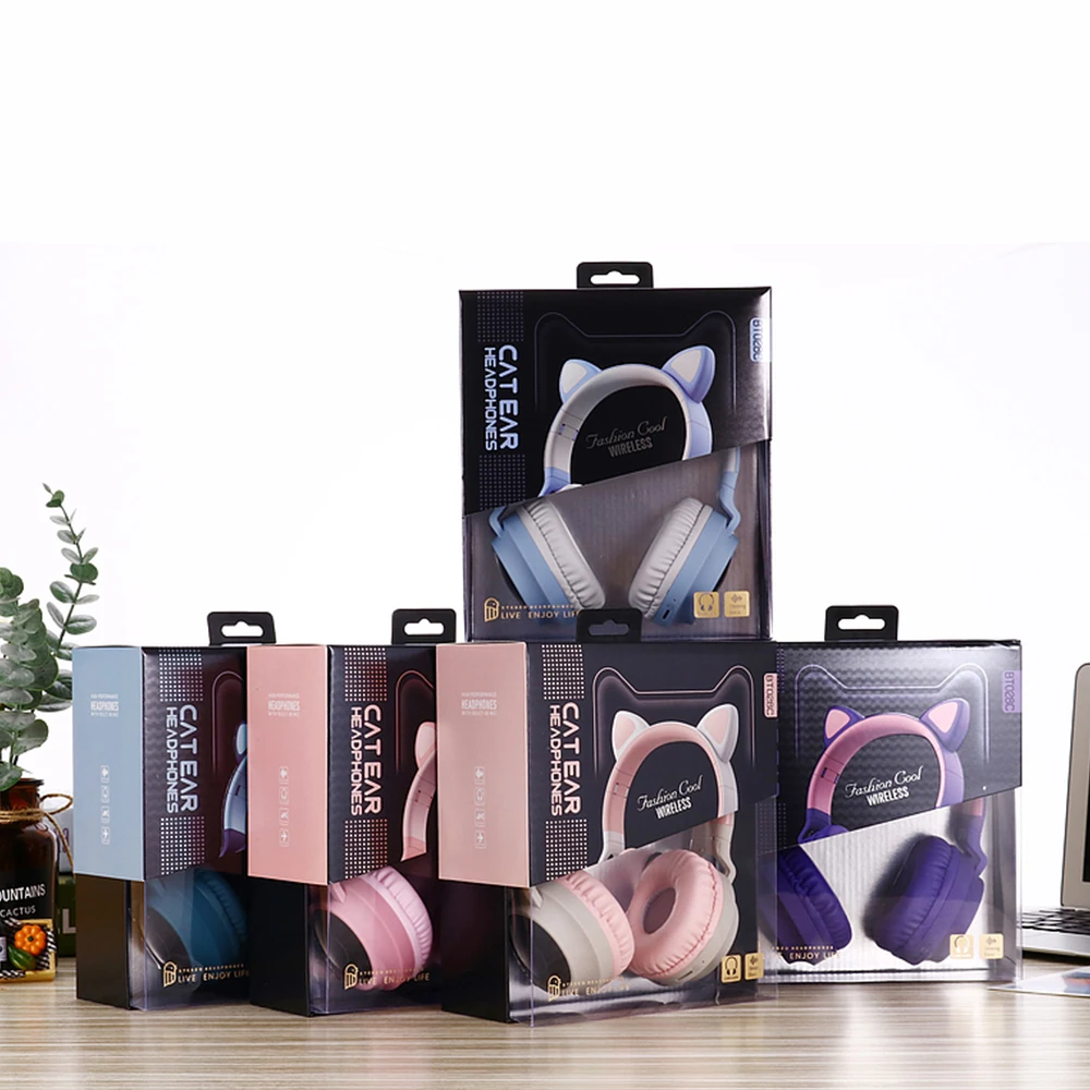 2020 светодиодный наушники с кошачьими ушами шумоподавление Bluetooth 5 0 молодежные