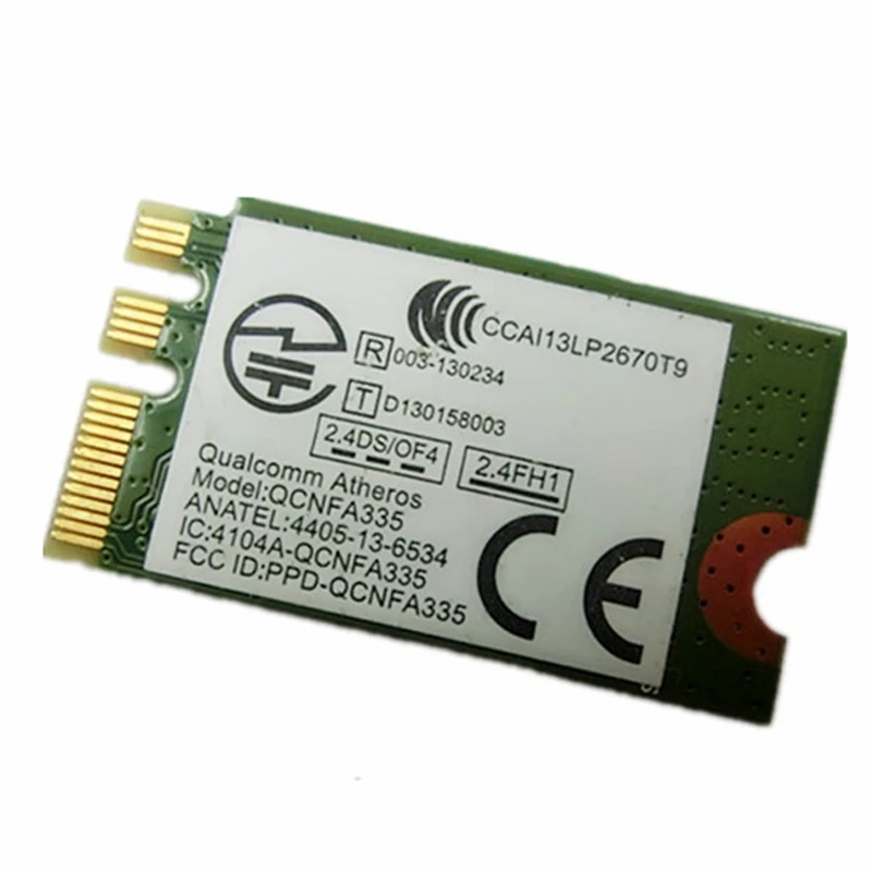 

QCNFA335 Wireless Network Card, NGFF M2 Interface 4.0 Bluetooth Wireless Network Card Support System Win7/Win8/Win10