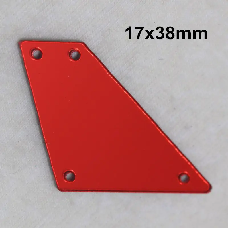 Светлый Сиам acryl ic зеркало пришить Стразы DIY Flatback зеркало акрил пришивные стразы с отверстиями для шитья - Цвет: A02-17x38