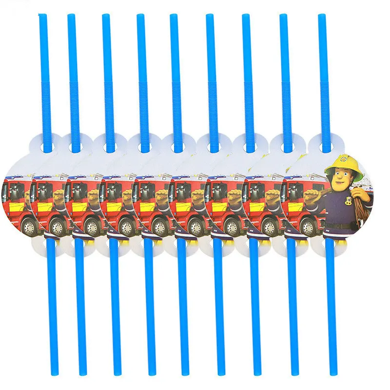 10 шт./лот с рисунком пожарного тема вечерние баннеры Сэм День Рождения украшения