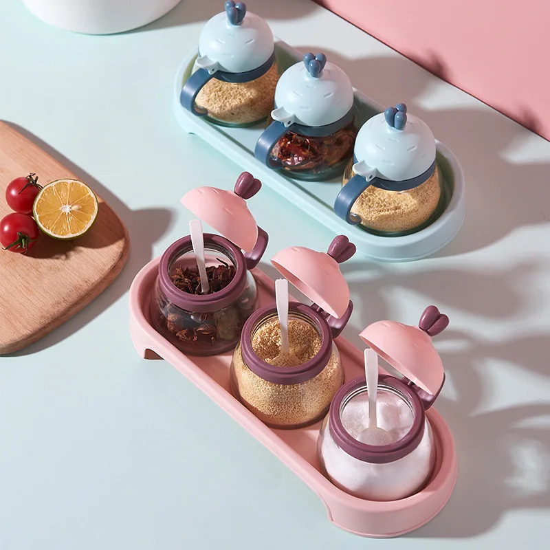 Стеклянная коробка для приправ соляная емкость бытовой контейнер хранения масла