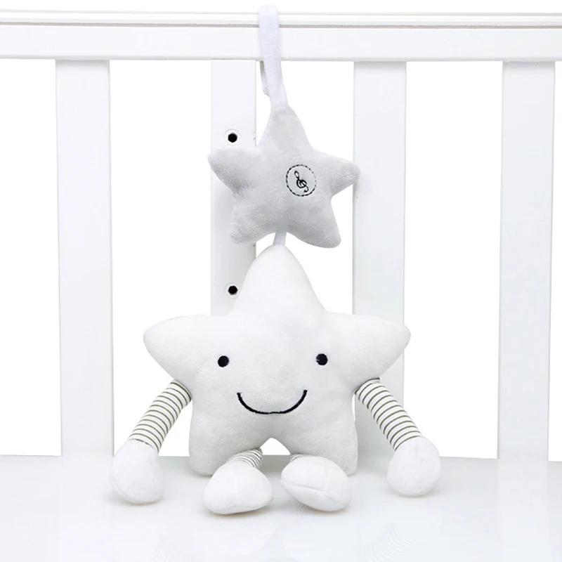 

Детские игрушки для детской коляски музыкальная звезда Погремушки для новорожденных подвесные мобильные погремушки милые развивающие плю...