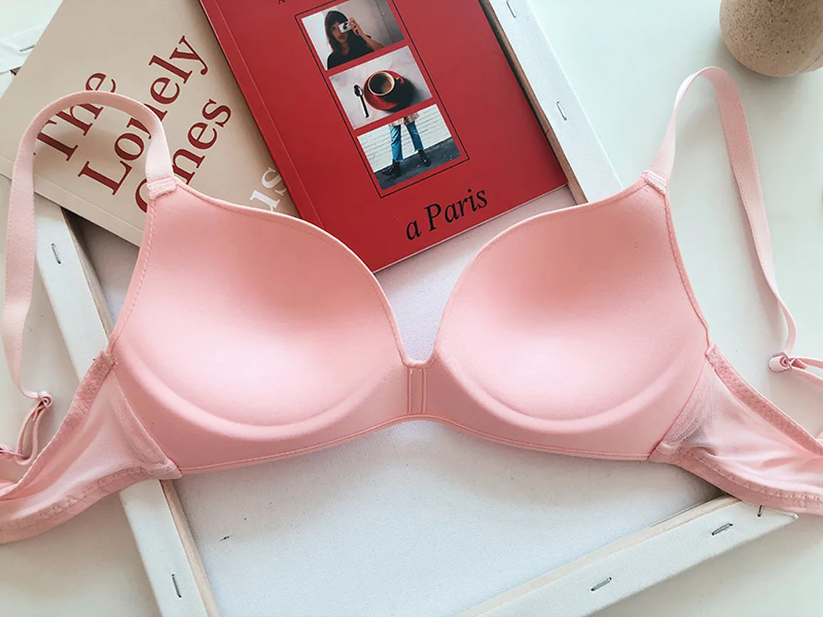 Цельный бюстгальтер без оправ нижнее белье для женщин можно носить в разные