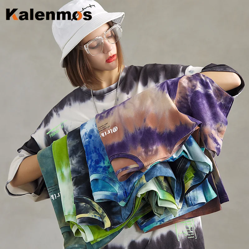 Футболка KALENMOS Мужская и женская летняя в стиле хип хоп панк Байкерская большого