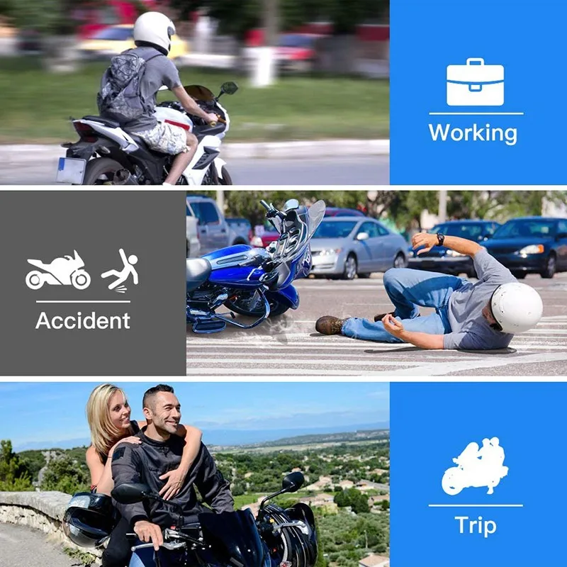 

Motorcycle Camera HD 1080P Dual Lens Motorbike Bike Video Recorder Waterproof Night Vision GPS Wifi Dash Cam
