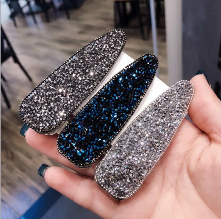 Женская заколка для волос с кристаллами в Корейском стиле элегантные квадратные