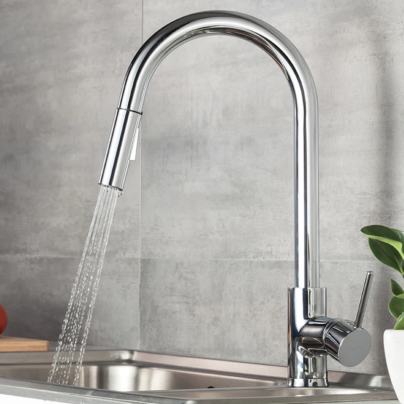 Touch on Kitchen Faucets with Pull Down Sprayer Single Handle Chrome Sensor Faucet Out Mixer Tap | Обустройство дома