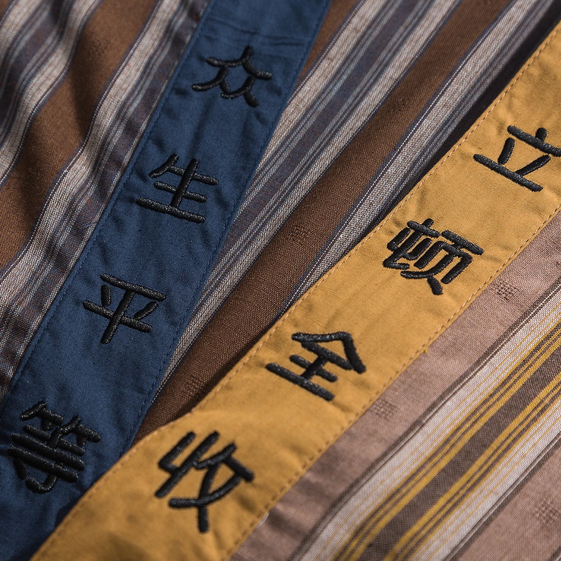 Мужская рубашка с вышивкой в японском стиле коротким рукавом | одежда