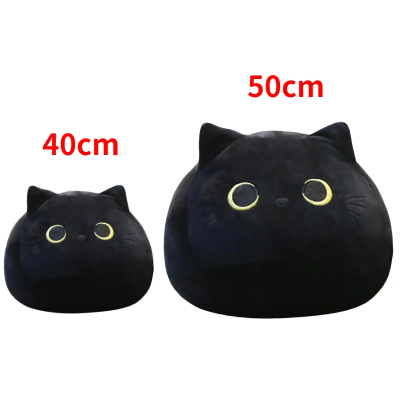 Красивая Милая Черная кошка в форме плюшевые подушки с украшением виде