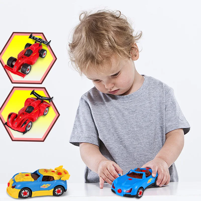 Электрическая дрель винты Diy сборка гоночный автомобиль игрушки Набор Модель