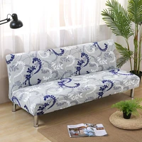 150 215cm sofa bed covers polyester armless printed foldding elastic couch bench slipcover for home three seat sofa modern