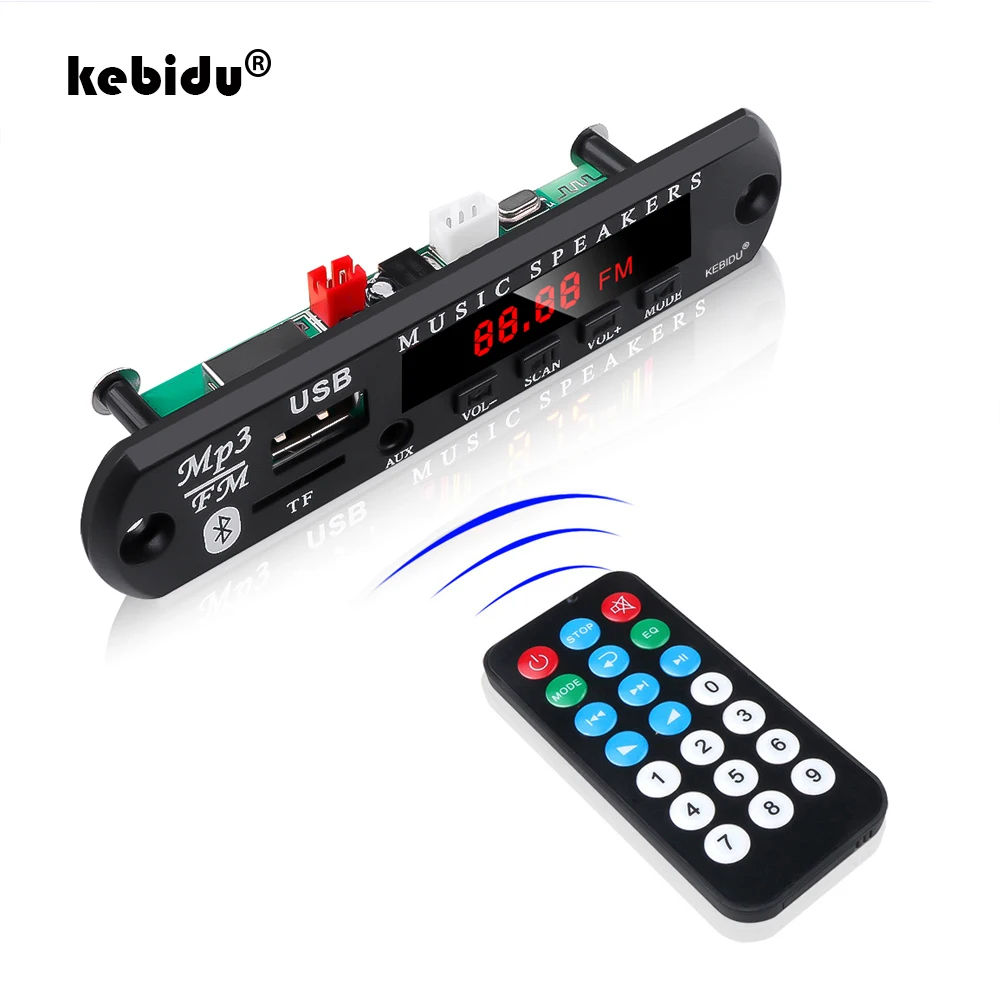 MP3 WMA декодер kebidu 9 В-12 в плата аудио модуль USB TF радио Bluetooth5.0 беспроводной