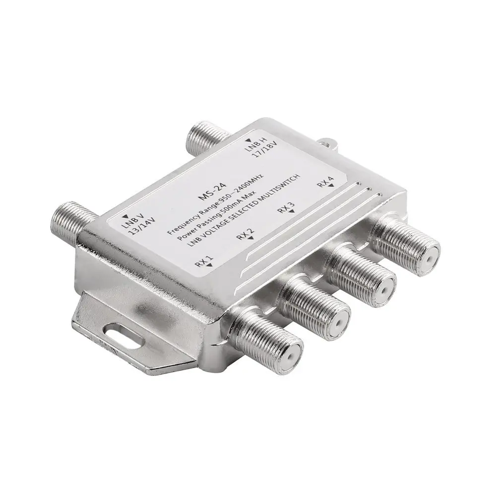 Мини Портативный 2x4 спутниковый сигнал Multiswitch LNB напряжение выбрано 950-2400 МГц