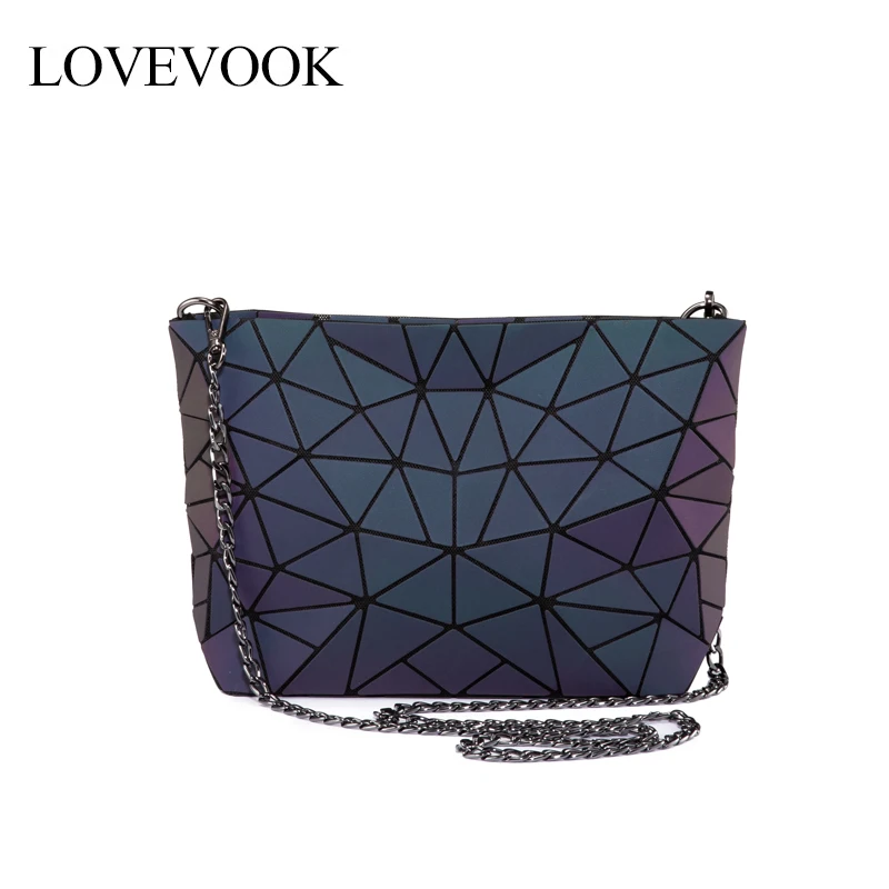 Женские сумки через плечо LOVEVOOK повседневные с длинной цепью и геометрической