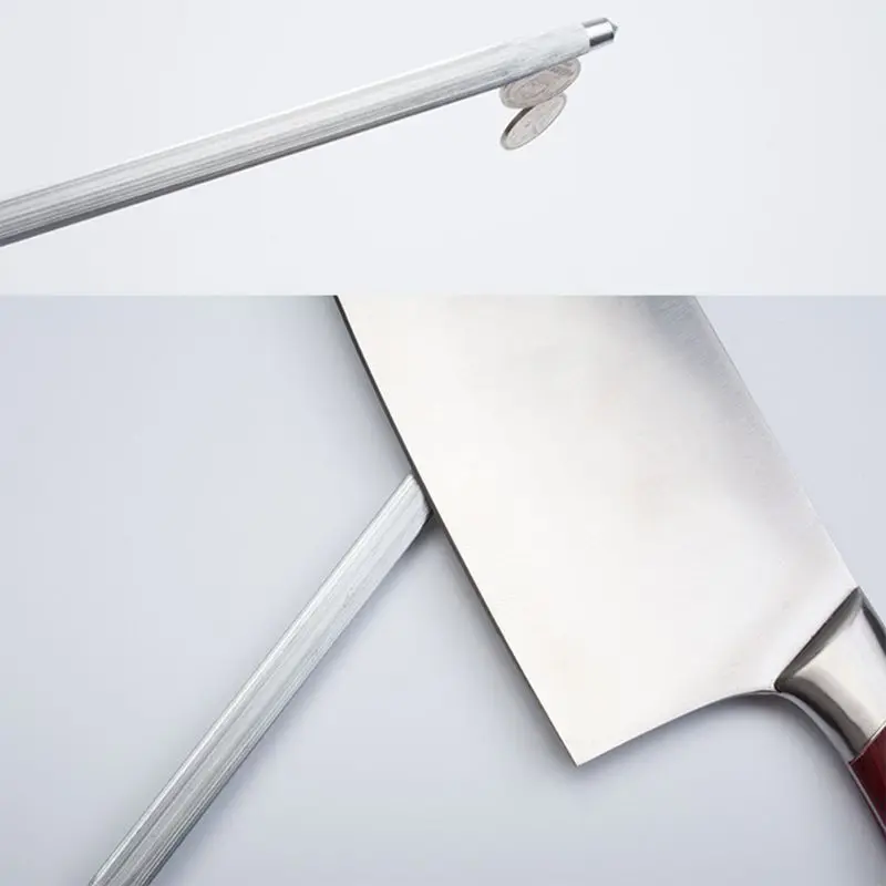 12'' Professional Chef Knife Sharpener Rod Diamond Sharpening Stick Honing Steel M6CE | Дом и сад