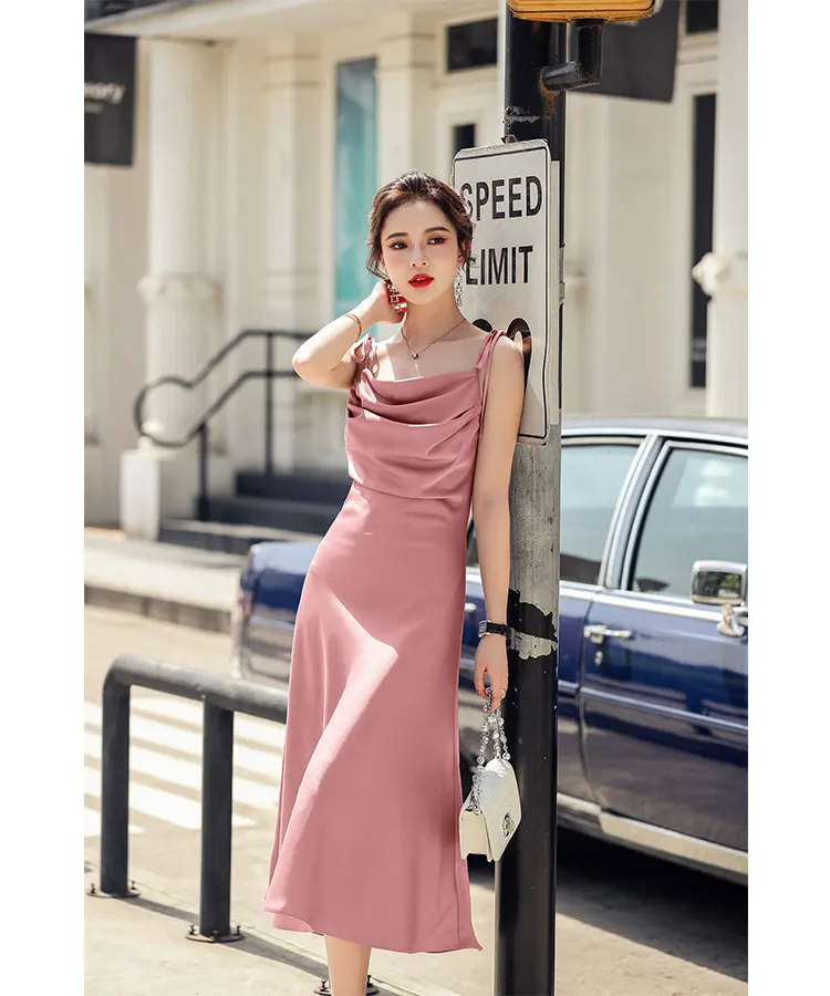 

2021 Summer New Gentle French Dress Women's Temperament Camisole Summer Design Sense Niche Dress