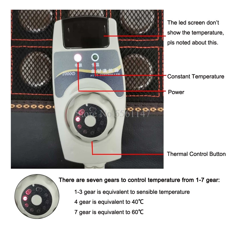 Дальний инфракрасный нагревательный коврик-горячие камни нефритовый