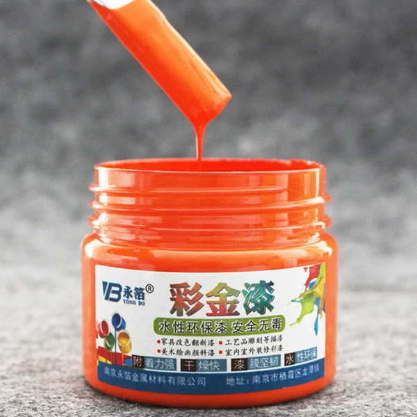 Orange red Краска на водной основе, металлический лак, дерево, лак, акриловая краска, Крафт, стена, дверь, краска для дерева, 100 г, красочная краска для мебели - Цвет: Orange red