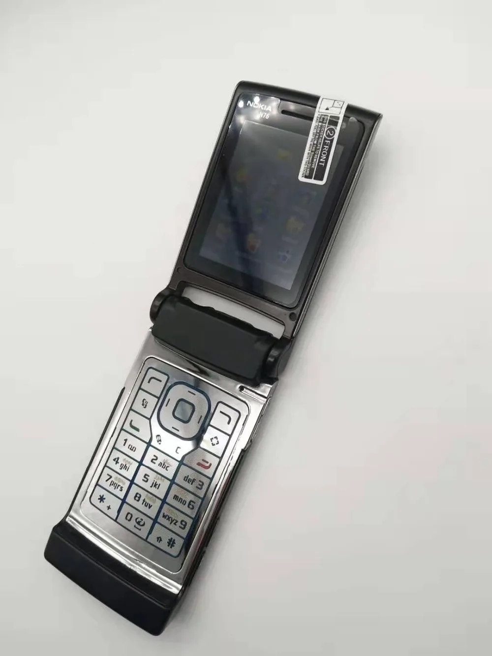 N76 Nokia N76 Bluetooth JAVA 2MP разблокированный Флип Мобильный телефон Поддержка Русская клавиатура Восстановленный