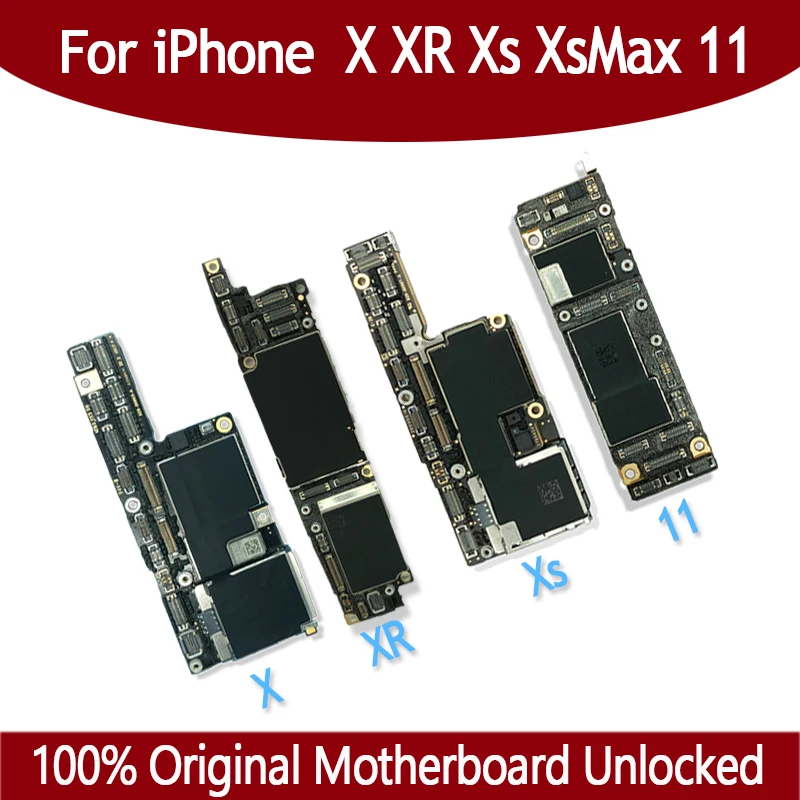 Заводская Разблокировка для iphone X XS XR Max 11 материнская плата 64 Гб/128 ГБ/256 ГБ 100%