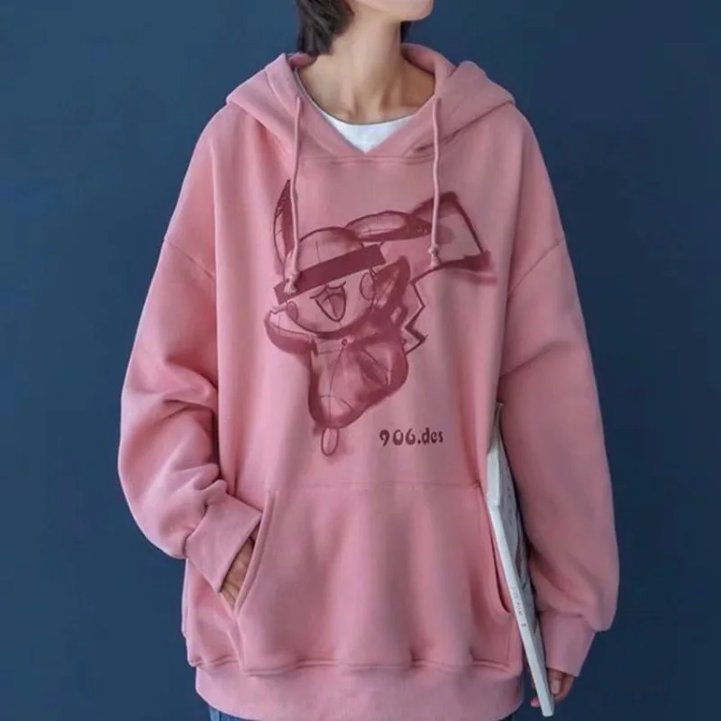 

Анимационные периферийные устройства Pokemon толстовка с Пикачу осень/зима в японском стиле с капюшоном и бархатной одеждой на Рождество и ден...