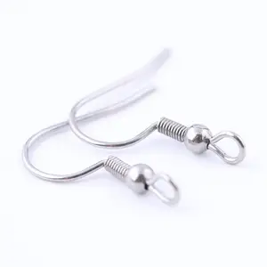 100 шт., крючки для сережек из нержавеющей стали