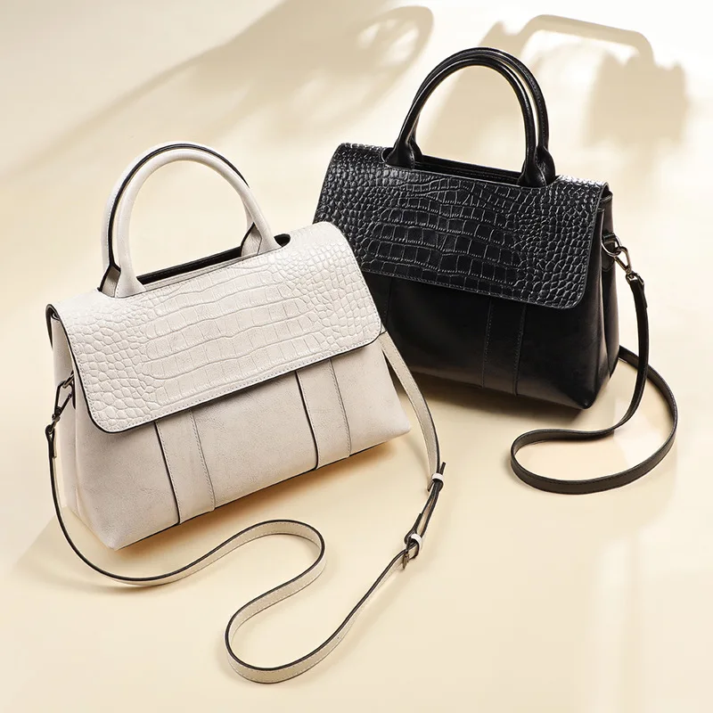 

Popular Handbags Women Famous Brands Genuine Leather Designer Purse Ladies Tote Shoulder Bags with Top Handles 2021