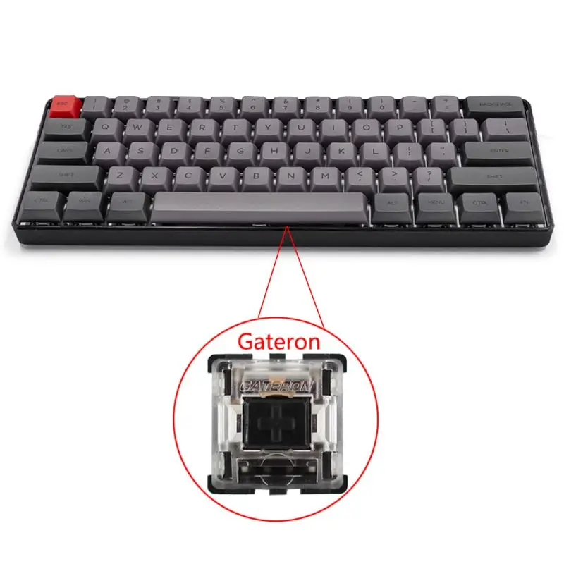 

RGB LED Backlit Wired Mechanical Keyboard,Portable Compact Waterproof Mini PBT Drop shipping