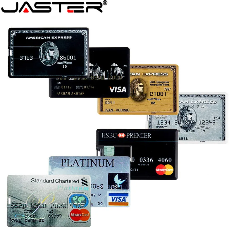 Флэш-накопитель JASTER для кредитной карты USB 8 ГБ 4 16 2 0 флэш-накопитель 32 64 с реальной