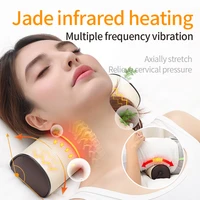 relaxing massage pillow vibrator electric neck and shoulder heating kneading infrared therapy head massage pillow