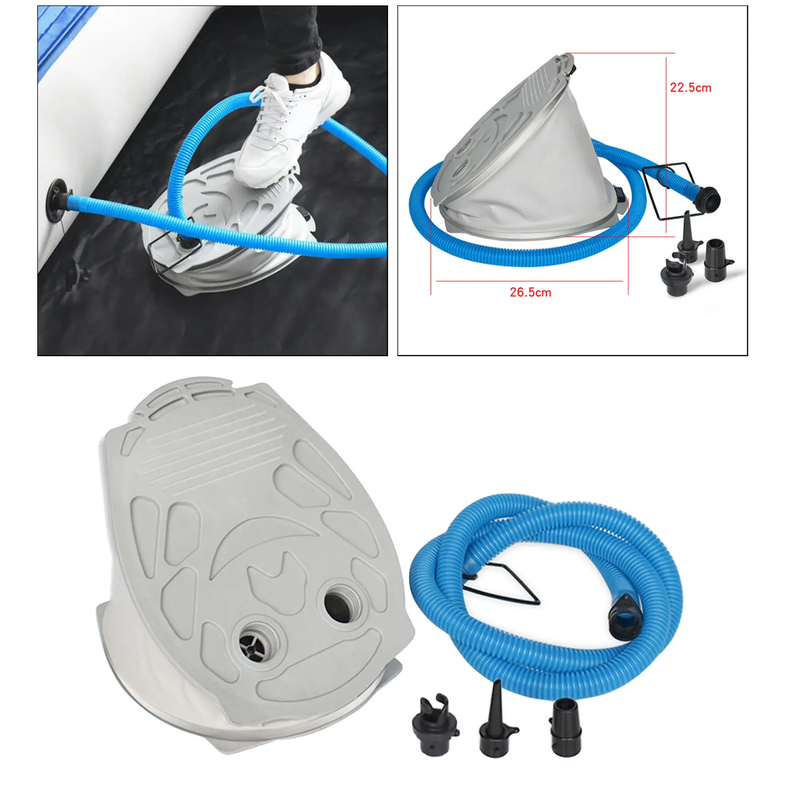 Bellows Foot Air Pump Inflator for Kayaking Inflatable Boat Pool Toy | Спорт и развлечения