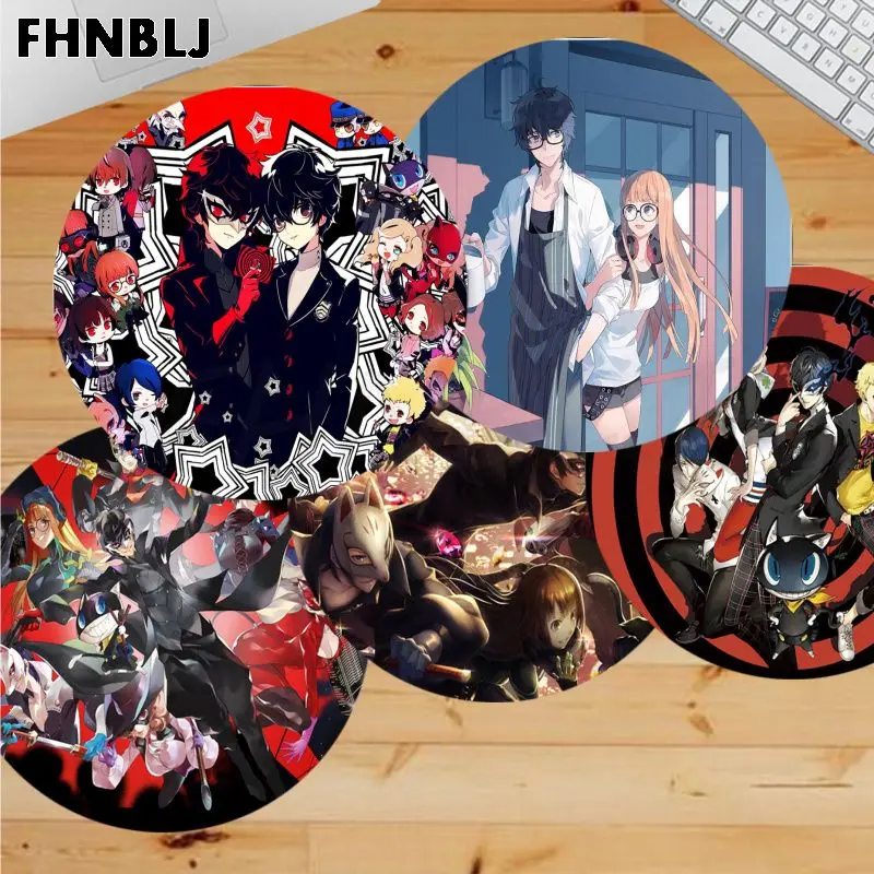 

FHNBLJ Top Quality Persona 5 High Speed New round Mousepad gaming Mousepad Rug For PC Laptop Notebook