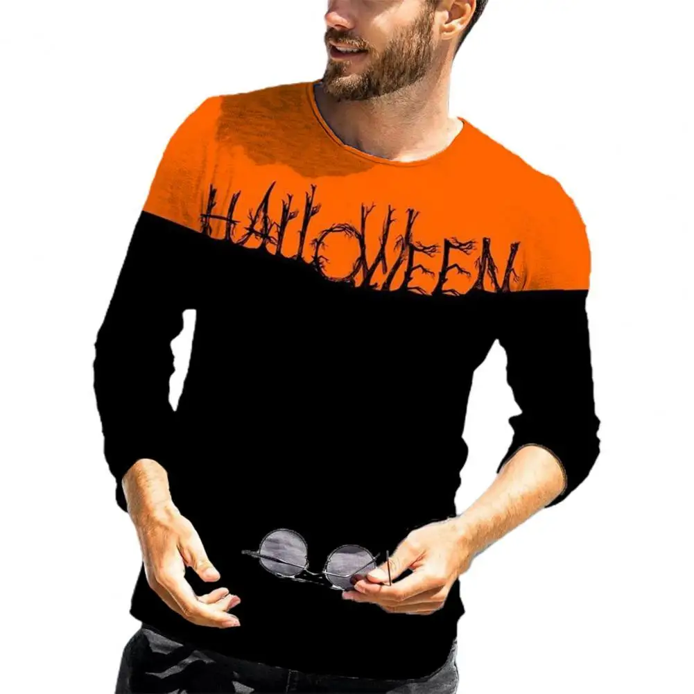 

Мужской Топ на осень и зиму Ele-Choice, свитшот с 3D принтом на Хэллоуин, пуловер с длинным рукавом, Мужская футболка для повседневной носки