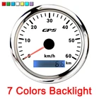 GPS Спидометр 85 мм, 7 цветов, для мотоцикла, лодки, автомобиля, 12 В, 24 В