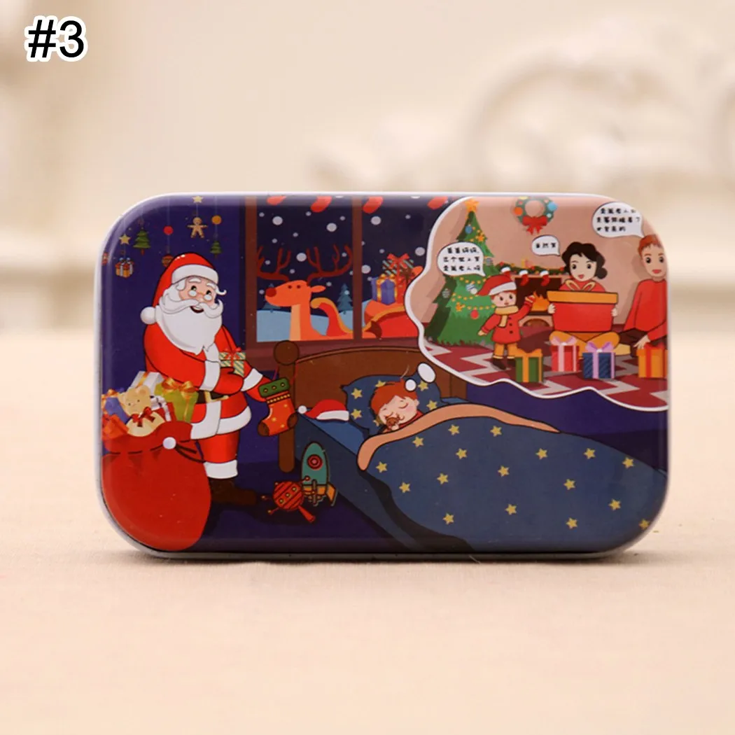 

Christmas Wooden Puzzle In Iron Box Children Cartoon Animal Wood Jigsaw Educational Toy For Kids Christmas New Year Gift Navidad