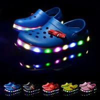 sandals for children 2021 summer luminous hollow out childrens sandals boy girl lightweight soft sole beach shoes for toddlers