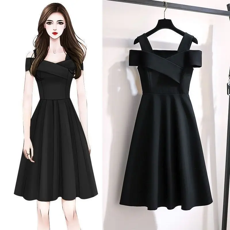 

2020 new fashion temperament dress women cover belly slim waist skirt