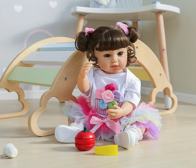 Кукла реборн для девочек Реалистичная Мягкая Силиконовая Водонепроницаемая