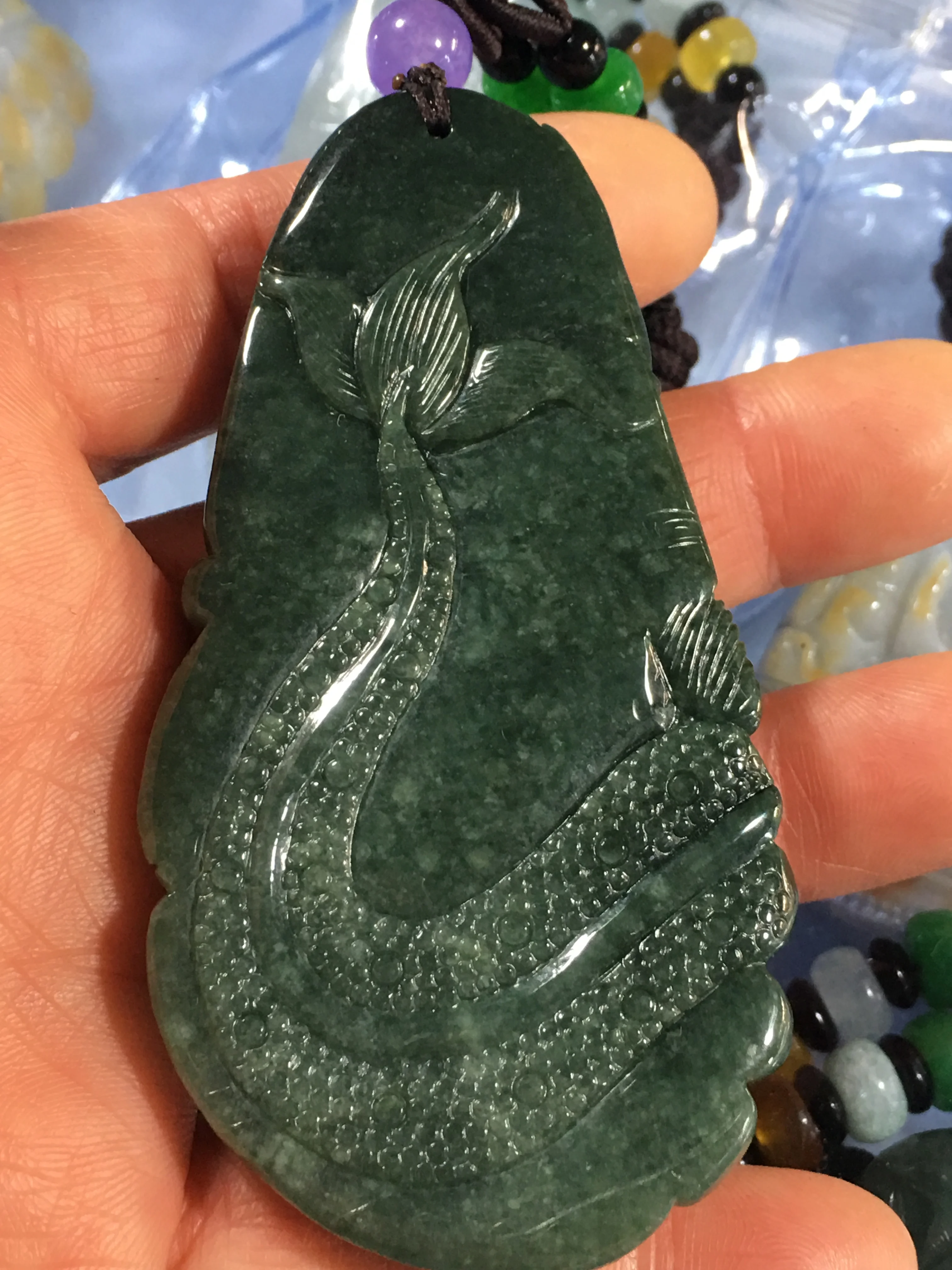 

100% natural 7A Myanmar jade Hand-Carved dragon green jade pendant jade necklace men women pendants jade jewelry