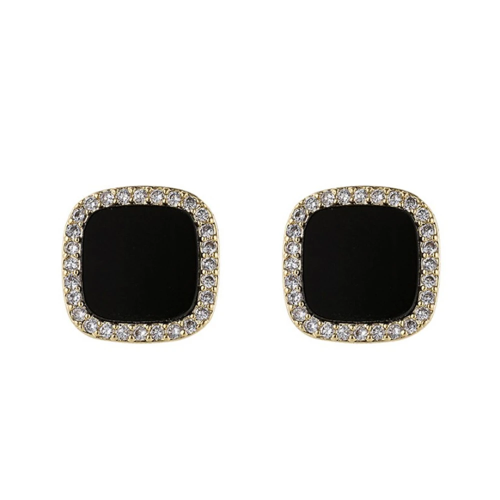 

Fashion Female Romantic Style Square Crystal Rhinestone Earrings Ear Studs for Women Girls Jewelry Christmas Day Gifts