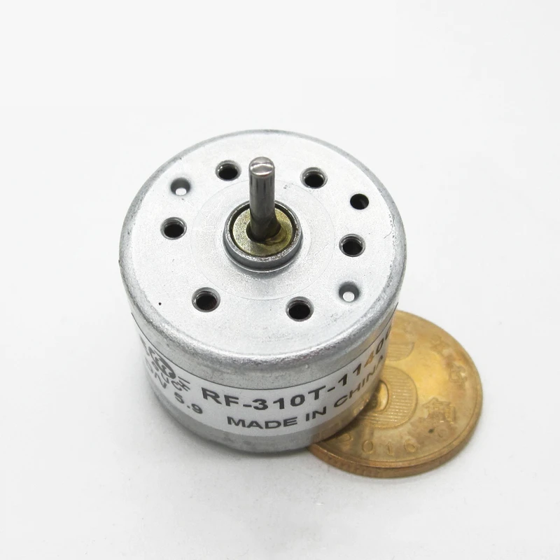 Небольшой DIY двигатель постоянного тока RF-310T-11400 5v3v6v длинный вал для USB