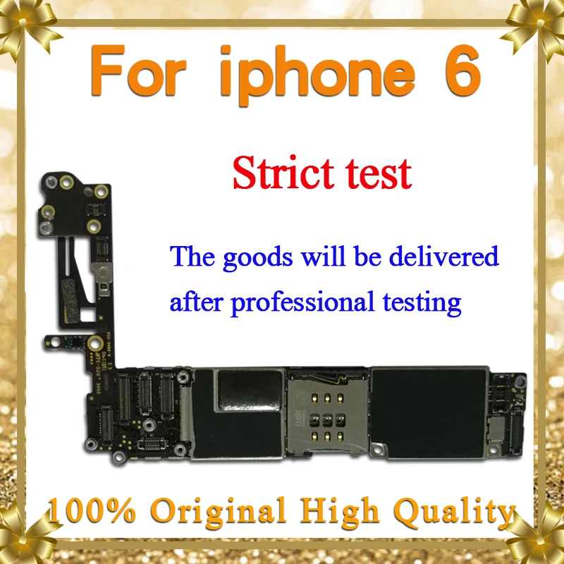 100% оригинальная разблокированная материнская плата для iphone 6 с сенсорным ID/без