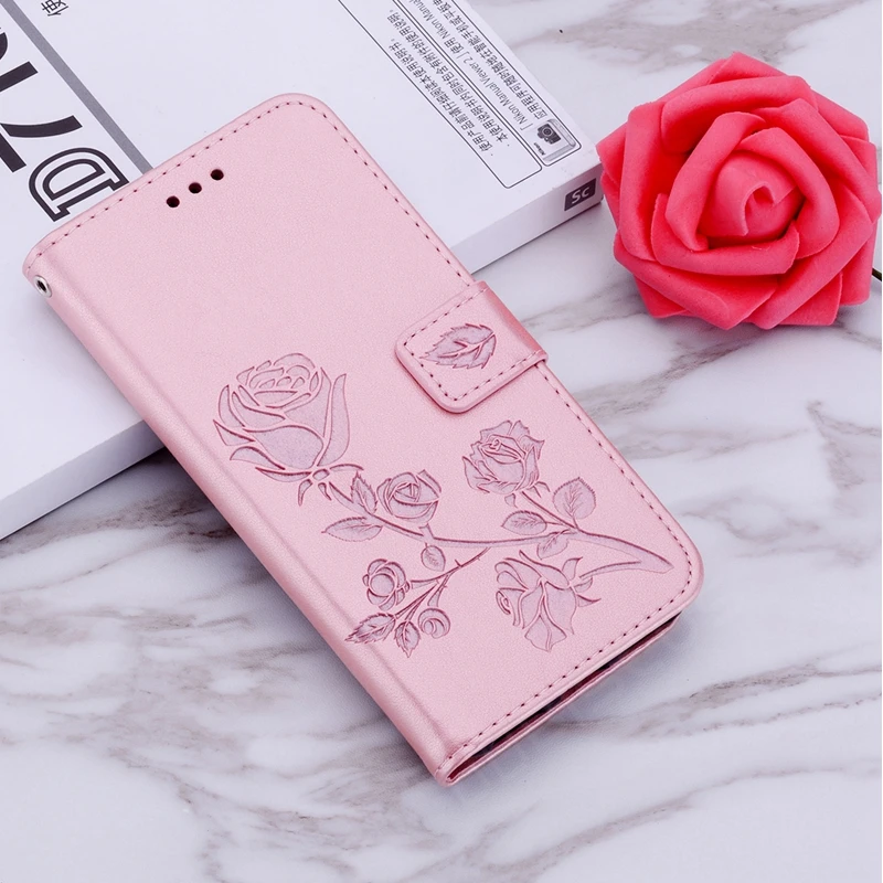 Чехол-книжка из искусственной кожи с розами для huawei P20 Lite P Smart Z Y5 Y6 Y9 Prime Y7 Honor 7A 7C Pro 8A 8X mate 10 20
