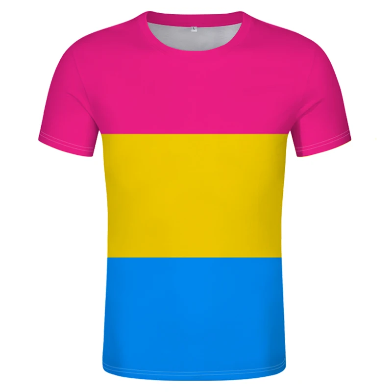 Omnisexual LGBT pride Pan pansexual Flag T-shirt free custom print photo sign gay | Мужская одежда