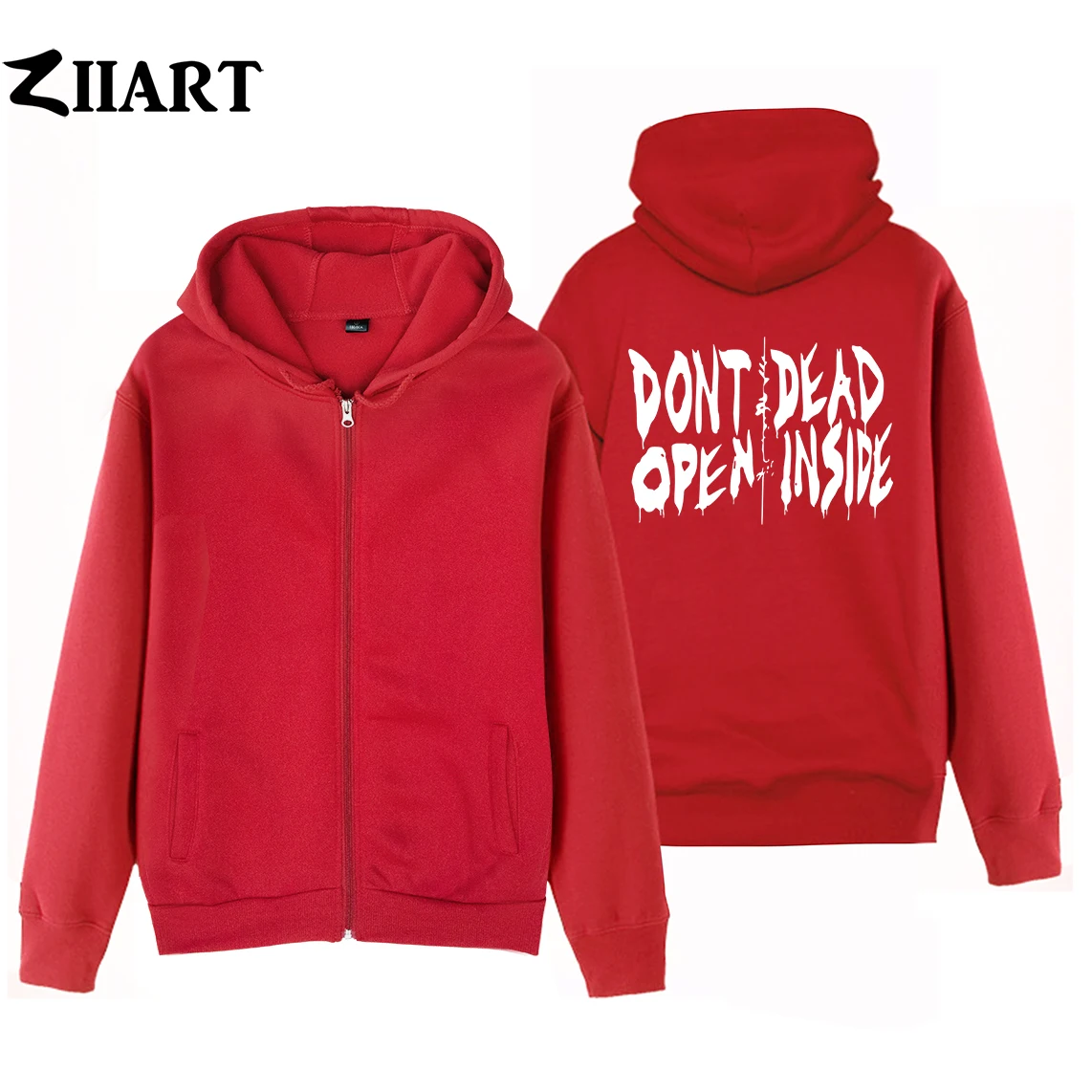 The Walking Dead Don't Open Inside одежда для пар мужские хлопковые куртки с капюшоном на