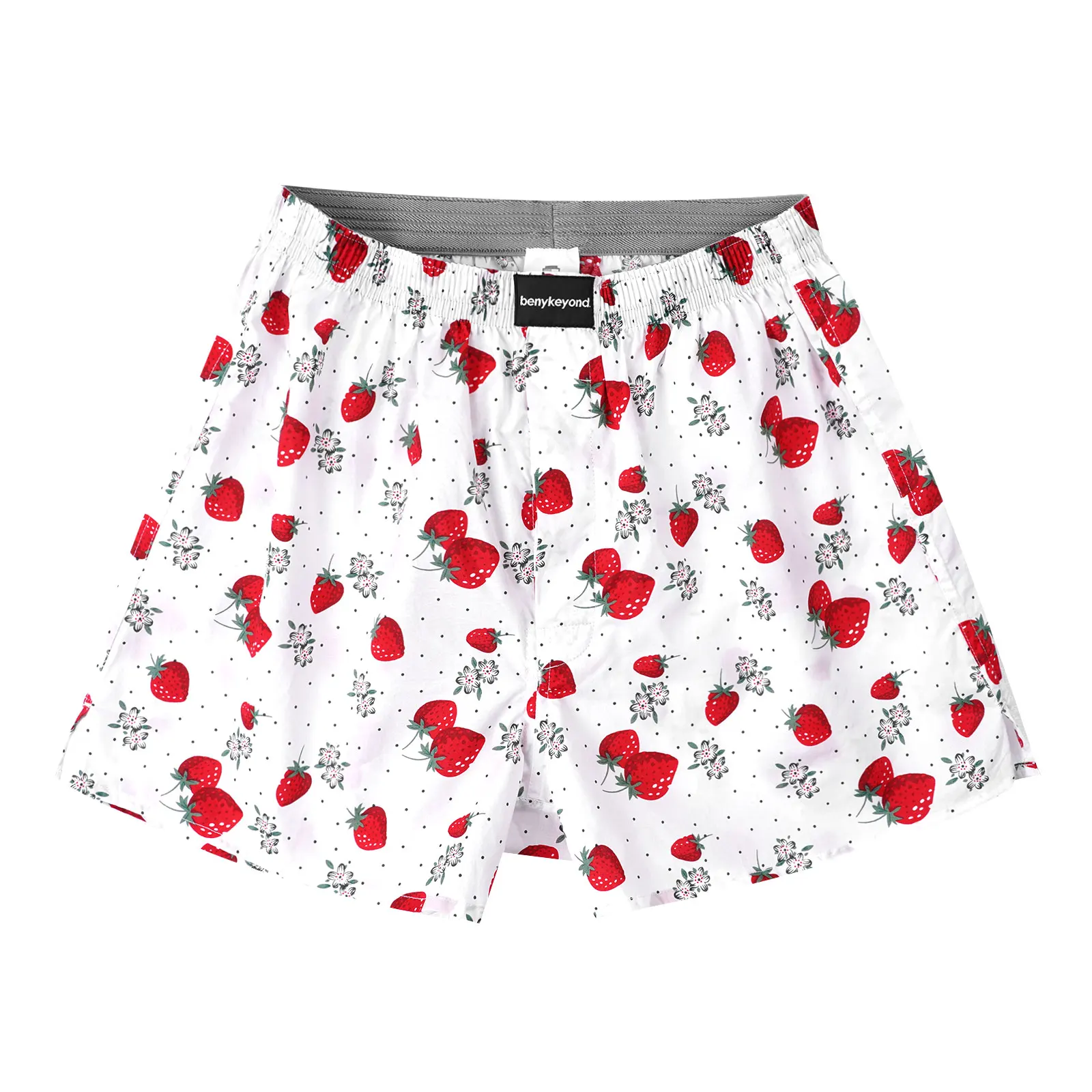 Для мужчин хлопковые трусы боксеры милые с рисунком в виде клубники Повседневное