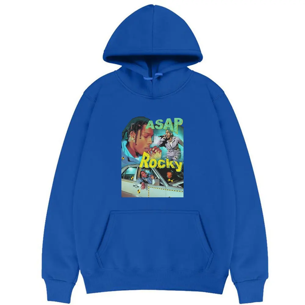

New 2021 Fashion Design Streetwear Hip Hop Rapper ASAP Rocky Portrait Printing Hoodie Fleece Cotton Tops Men Women Loose Hoodies