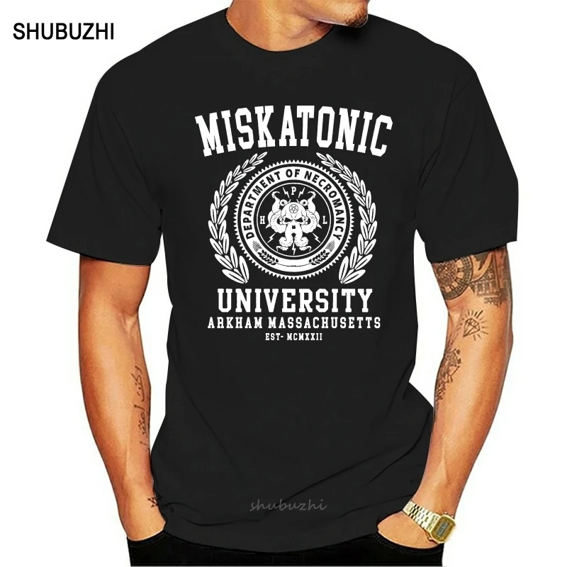 Модная рубашка Miskatonic University с круглым вырезом футболка Cthulhu мне Lovecraft | Мужская