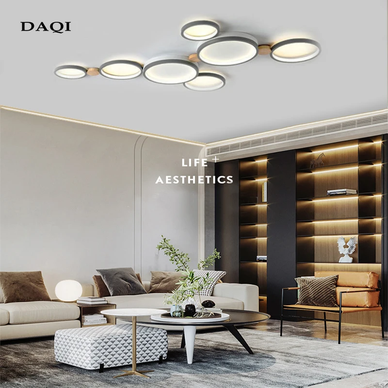 $41.47 Modern Living Room Bedroom LED Ceiling Light Hotel Library Villa Dining Room Corridor Lighting Interior Wooden Lamp