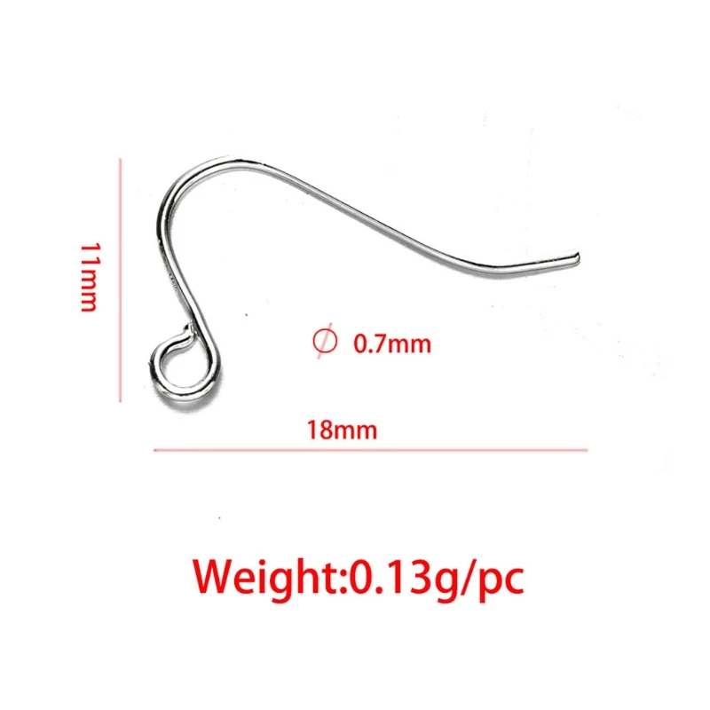 

Earring Fish Hook Hypo-Allergenic Jewelry Findings Silver Copper-plated T21F